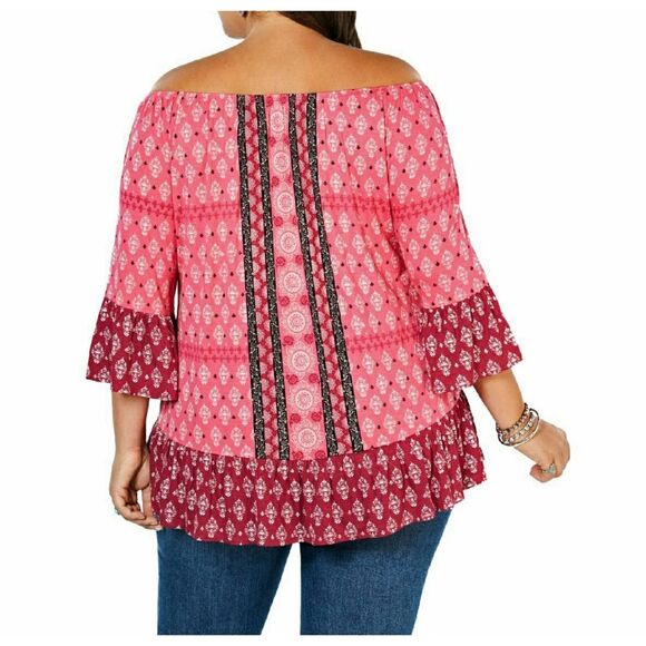 Style & Co Rayon Off Shoulder Shirt 1X NWT - Picture 2 of 5